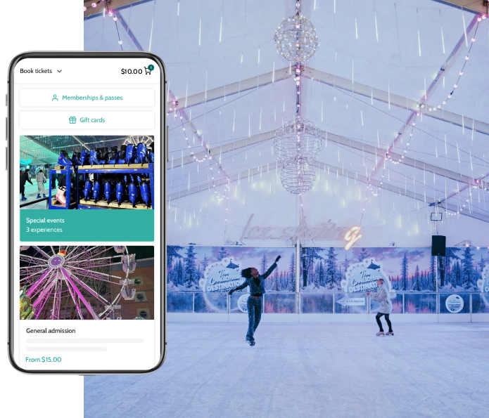 Ice Rink booking system on mobile